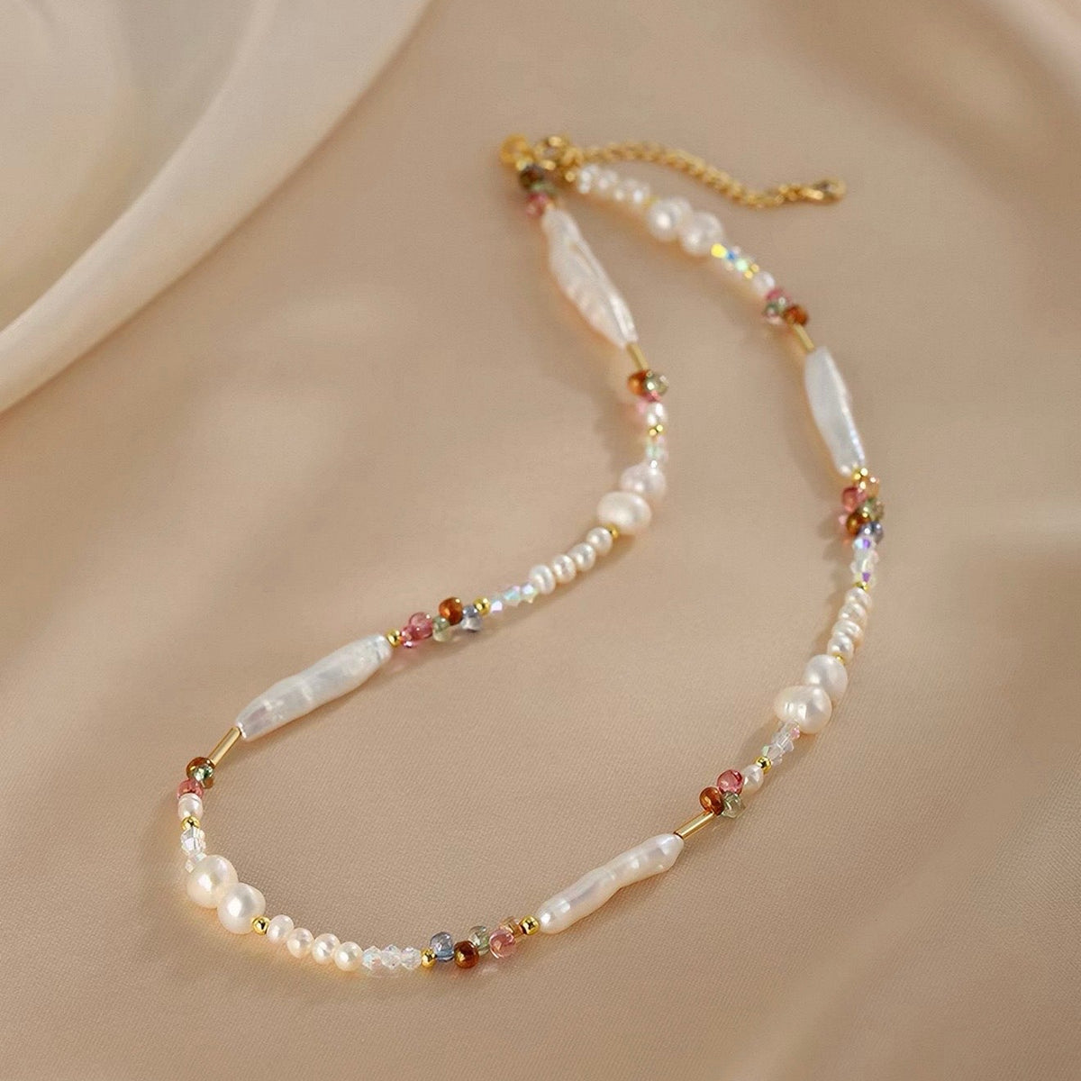Long Baroque Pearl Necklace