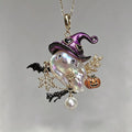 Halloween Pearl Ghost Witch Necklace