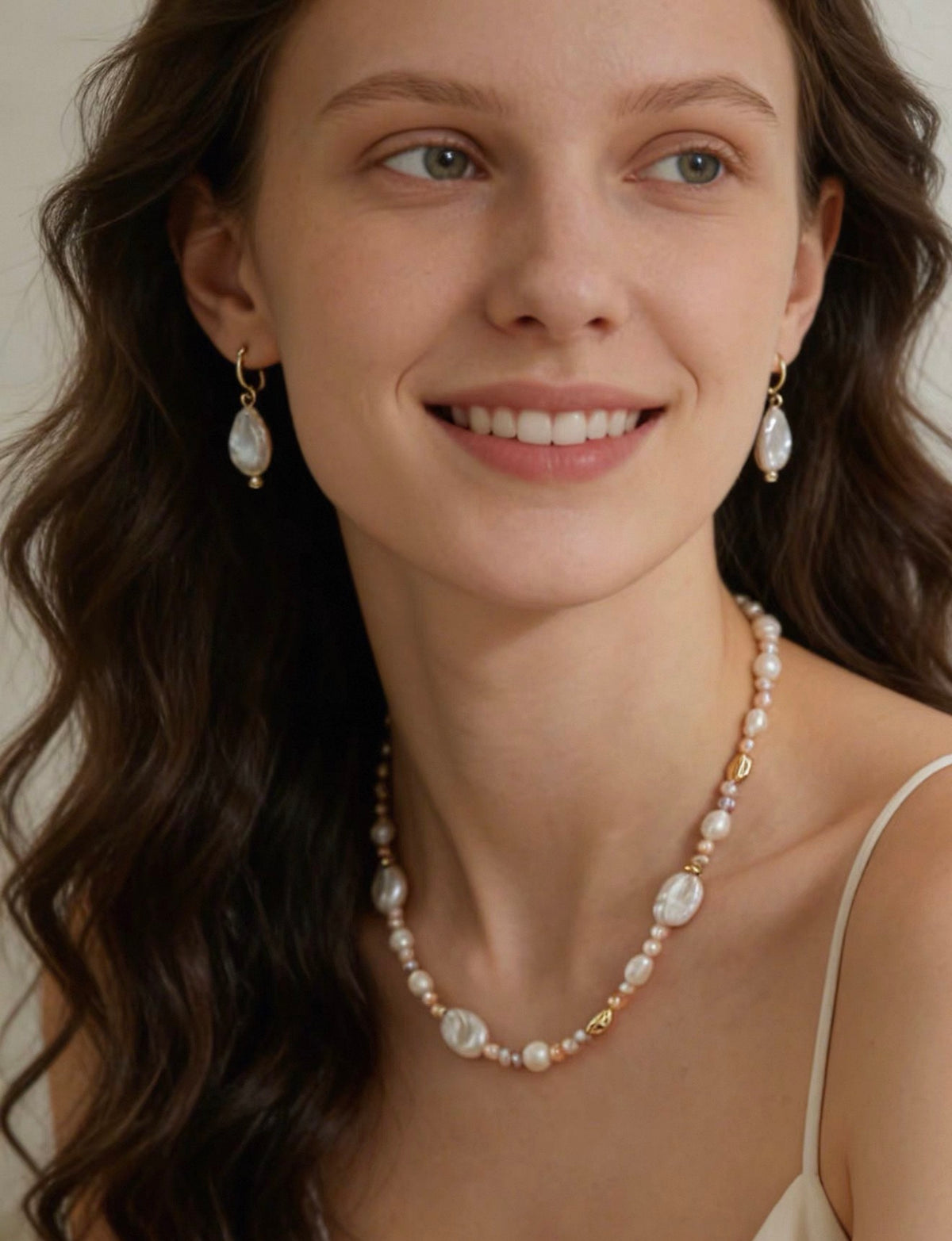 Beach Colour Baroque Pearl Chain