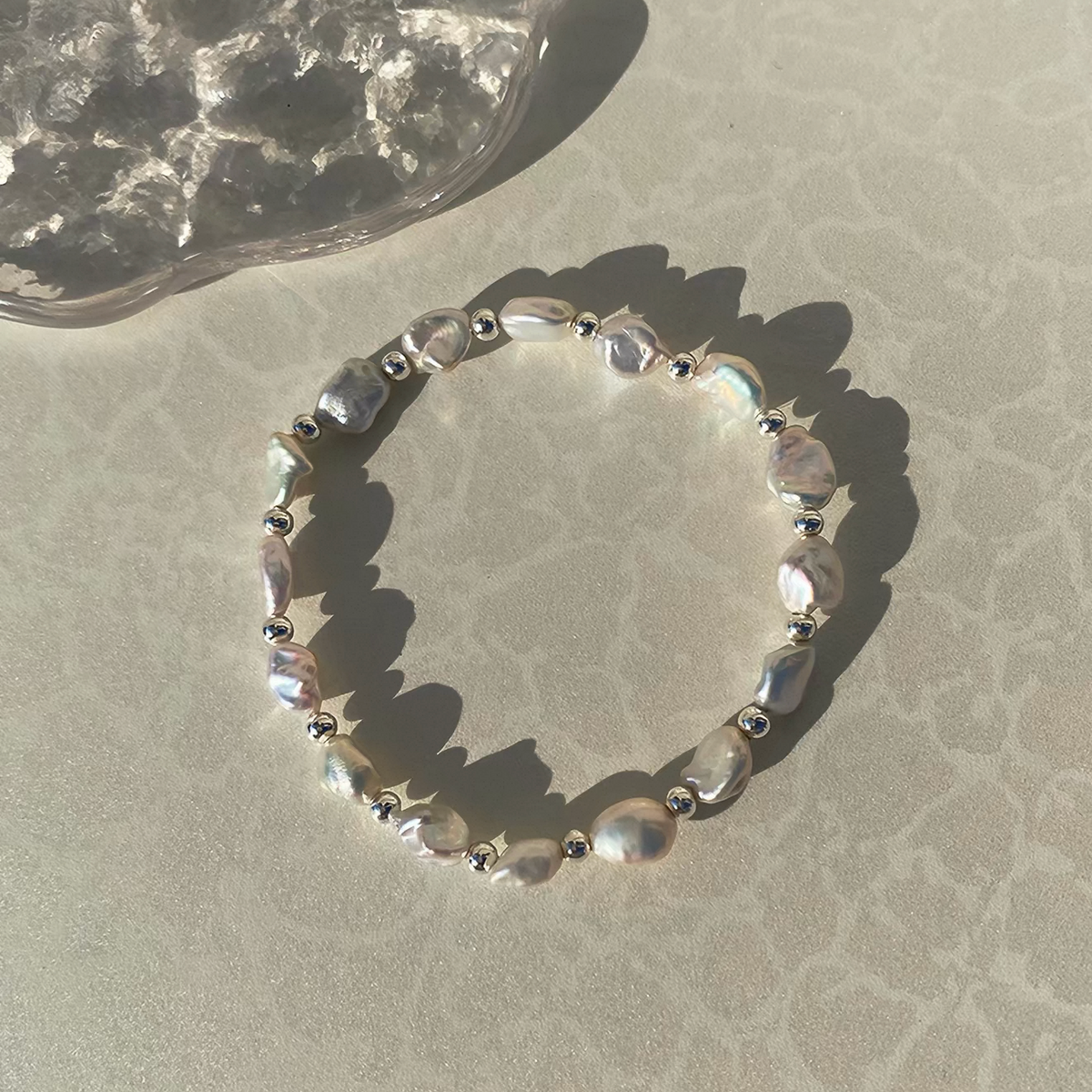 Ocean Tone Baroque Pearl Bracelet