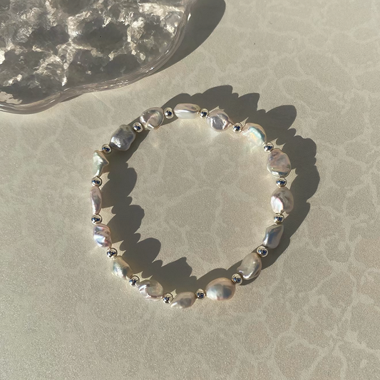 Ocean Tone Baroque Pearl Bracelet