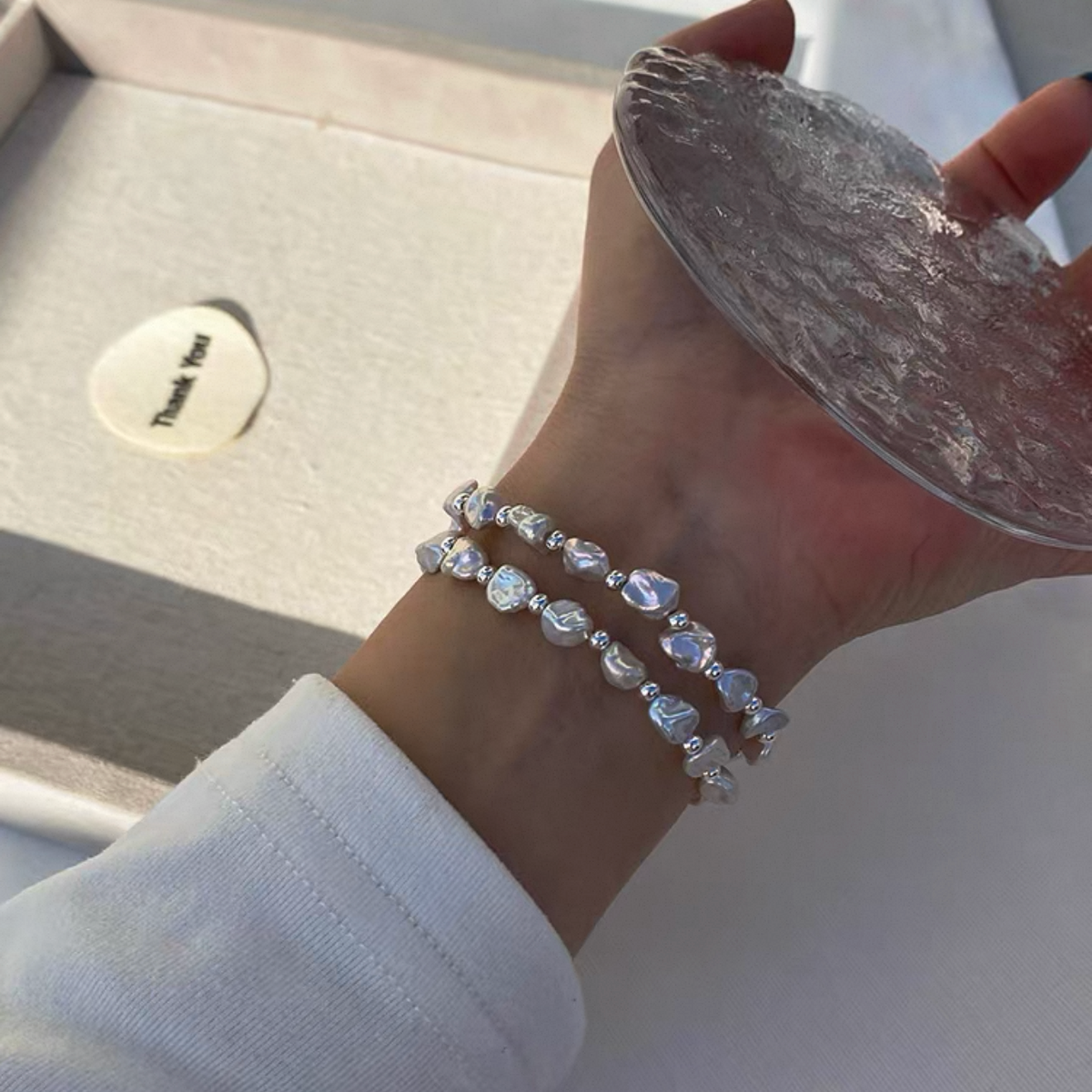 Ocean Tone Baroque Pearl Bracelet