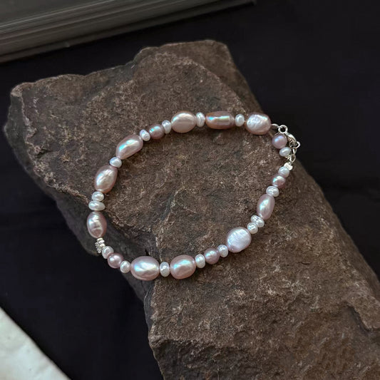 Earth Tone Baroque Pearl Bracelet